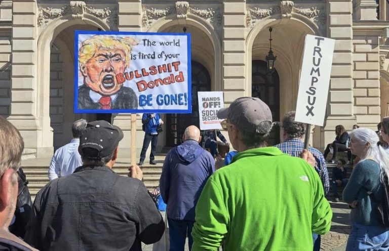 Protests Held Across Europe Against President Trump and Adviser Elon Musk