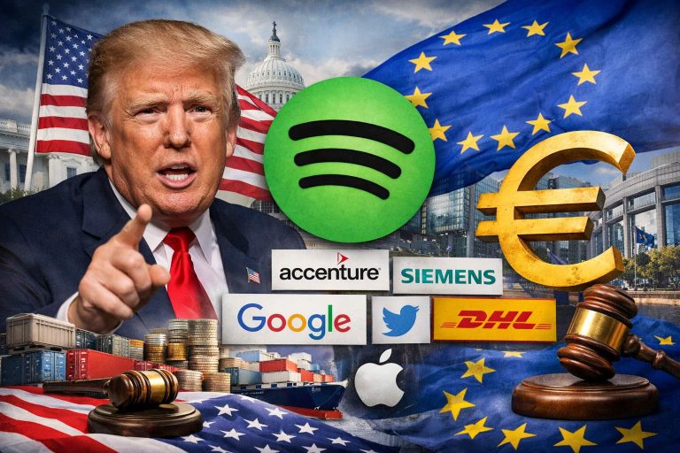 Trump administration warns of possible action against Spotify and other European firms over EU tech rules Trump administration warns of possible action against Spotify and other European firms over EU tech rules