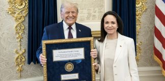 Trump calls Nobel medal handover from Venezuela’s Machado a “gesture of mutual respect”